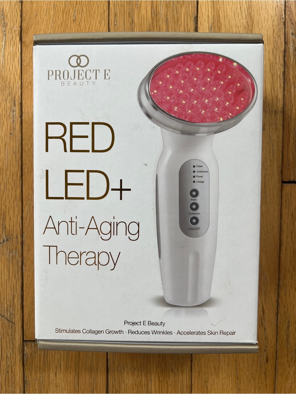 Project E Red LED+ Anti-Aging Light Therapy Device - Red & White